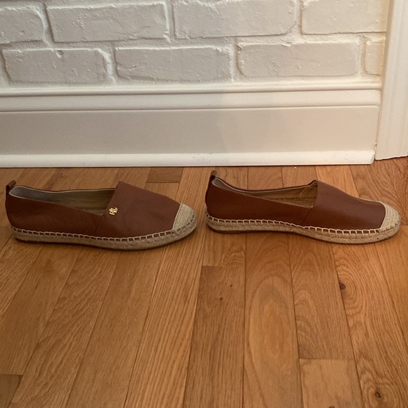 Ralph Lauren Brown Cameryn Espradille Flats - 8 - Picture 3 of 10